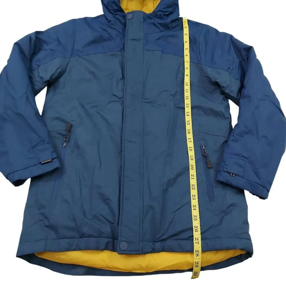 All In Motion Soft Shell Hooded Jacket Youth XL 16 Blue Zip Up Insulated Winter